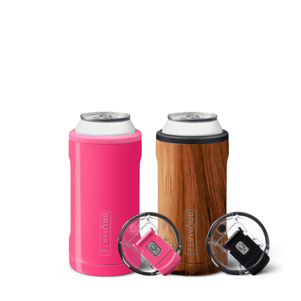 Hopsulator Trio His & Hers Bundle Walnut + Neon Pink | 12/16oz Standard Cans