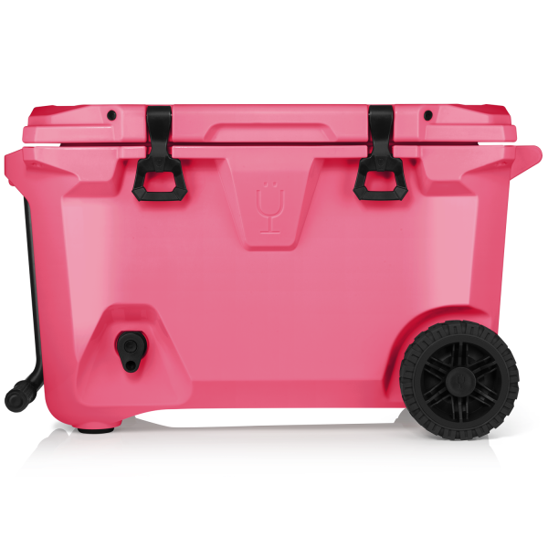 BrüTank 55-Quart Rolling Cooler Neon Pink