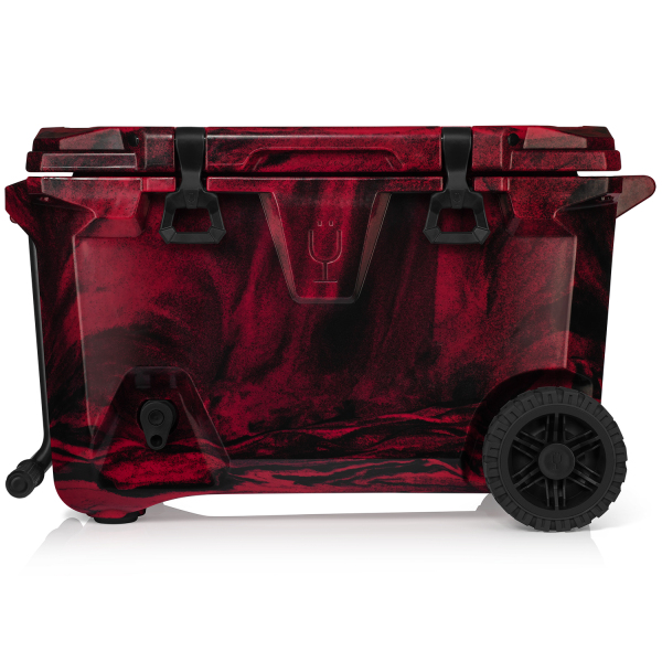 BrüTank 55-Quart Rolling Cooler Red & Black Swirl