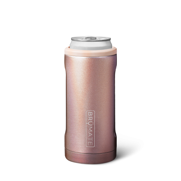 Hopsulator Slim Glitter Rose Gold | 12oz Slim Cans